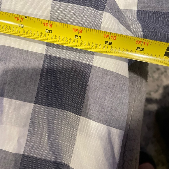 Eton Men's Plaid Linen Poplin Shirt - Gray/White Overcheck Size Large 16.5 42 - Picture 6 of 7